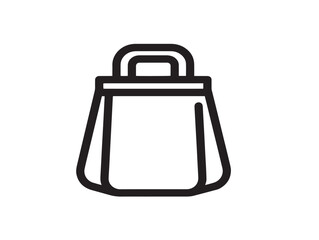 Organic food and produce grocery sack icon design