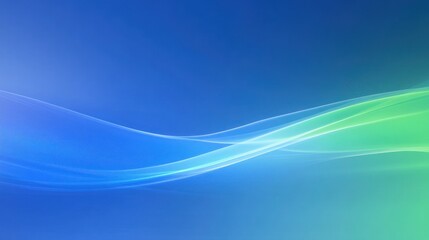 Abstract design with flowing lines of blue and green.