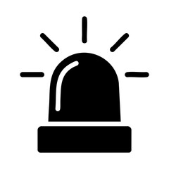 Siren alert icon representing emergency alarm system and safety warning
