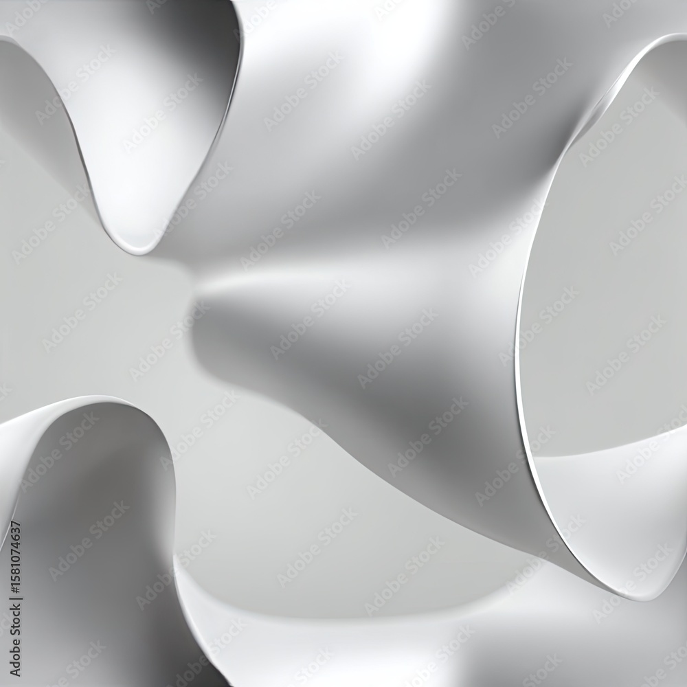 Poster crumpled metallic foil forms a seamless, reflective background with intricate textures and patterns 