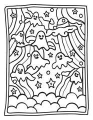 Halloween Easy Coloring Pages for Kids, Teens, and Adults | Coloring Pages – Spooky, Fun, and Easy Designs for Kids, Teens, and Adults | Cute Ghosts, Pumpkins, Witches & More