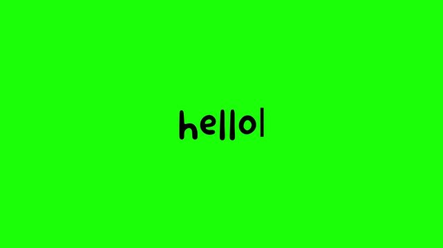 hello typing on green screen video