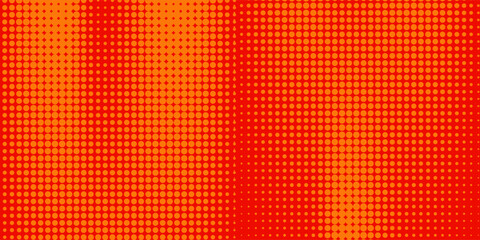 Dots halftone orange color pattern gradient texture with technology digital background. Dots pop art comics with summer background.