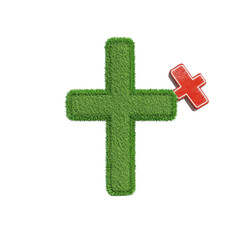 Obraz premium Green check mark and red cross sign, green check mark denoting acceptance alongside a red cross, isolated on transparent background