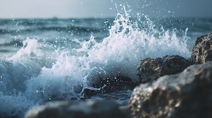 Ocean Wave on Rock