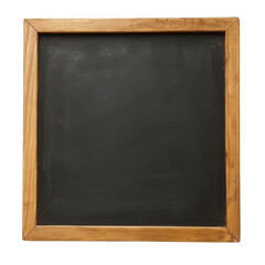 Wooden framed blackboard isolated on transparent background