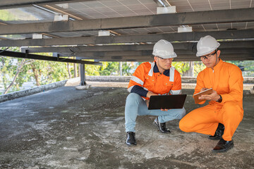 Solar Technician at Work,Inspecting Solar Panels,Checking Circuit Flow,Ensuring Renewable Energy...