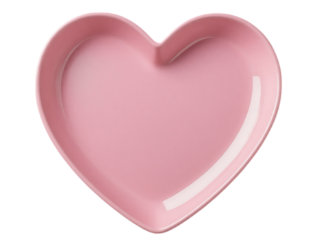 Pink Heart-Shaped Plate