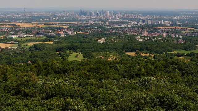 frankfurt am main germany from far 4k 25fps video