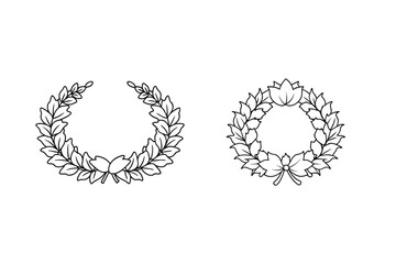 Laurel wreaths with bows victory wreath award