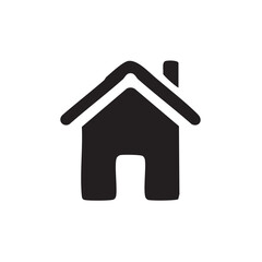 White background house icon for real estate web design