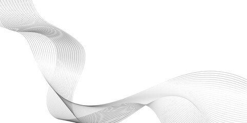 abstract  black wave line intersecting curved lines forming an abstract wave pattern, abstract vector modern gradient white background, abstract wavy lines digital design technology.