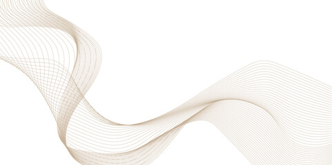 Beautiful wave ribbon line on white background, Illuminated paper waves in a warm minimalist composition, modern abstract white wave line digital geometric technology,  