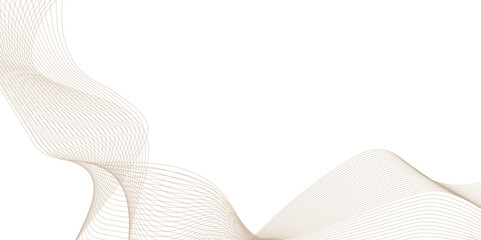 Fototapeta premium Beautiful wave ribbon line on white background, Illuminated paper waves in a warm minimalist composition, modern abstract white wave line digital geometric technology, 