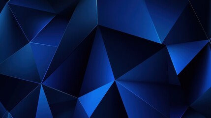 Fototapeta premium Dark blue polygonal geometric pattern.