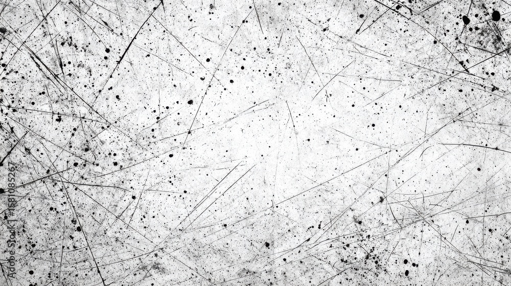 Poster a textured surface displays numerous scratches and specks, creating a striking monochrome effect. th