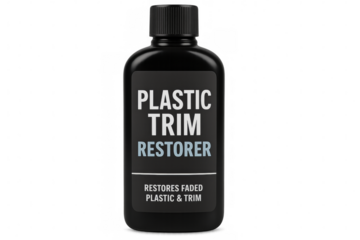 Restorer product restoring faded plastic and trim, on transparent background