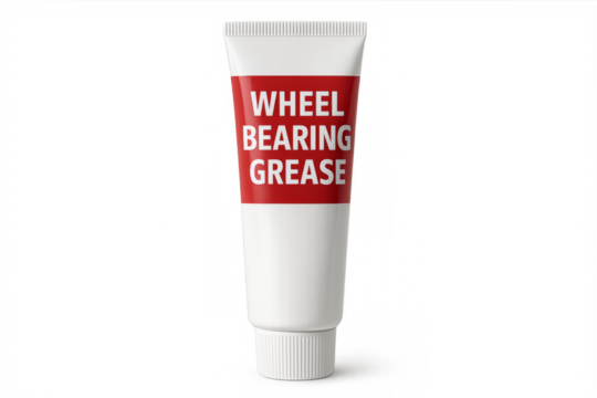 White tube of wheel bearing grease on transparent background - Powered by Adobe