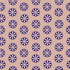 Blooming florals seamless vector pattern