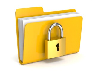 Yellow folder with lock (2)