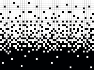 Pixel disintegration background. Decay effect. Dispersed dotted pattern. Concept of disintegration.
