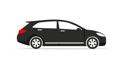 Set of vehicle silhouette icon vectors including cars, trucks, vans, buses, and transport icons in flat minimal style for automotive infographics, delivery apps, and travel illustrations