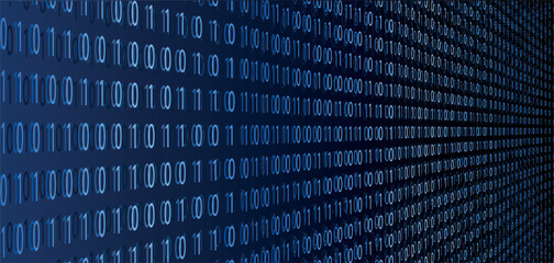 Digital binary data and streaming binary matrix code background