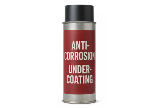 Anti corrosion undercoating spray can on transparent background