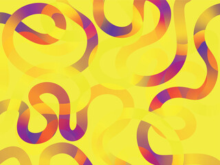 Color wavy shapes. Abstract dynamic line organic figures with gradient color, trendy wave fluid ribbon and curve waving elements for poster design