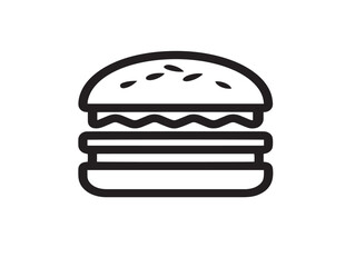 Elegant burger menu icon drawn in vector art