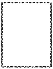 Simple Doodle Border Frame. Hand-Drawn Black Line Borders. Modern Minimalist Border Frame. Perfect for invitations, worksheets, weddings, and printable projects.