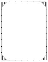 Simple Doodle Border Frame. Hand-Drawn Black Line Borders. Modern Minimalist Border Frame. Perfect for invitations, worksheets, weddings, and printable projects.