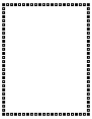 Simple Doodle Border Frame. Hand-Drawn Black Line Borders. Modern Minimalist Border Frame. Perfect for invitations, worksheets, weddings, and printable projects.