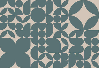 Abstract Geometric Pattern Artwork. Retro colors. Vintage retro ceramic ornamental tile pattern