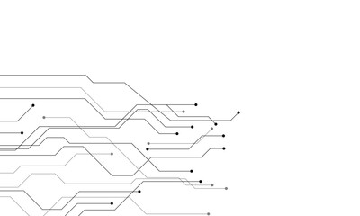 Obraz premium Futuristic gray technology background, electronic motherboard, abstract background with High-tech technology texture