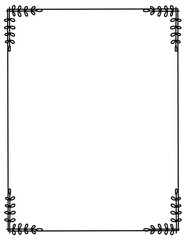 Simple Doodle Border Frame. Hand-Drawn Black Line Borders. Modern Minimalist Border Frame. Perfect for invitations, worksheets, weddings, and printable projects.
