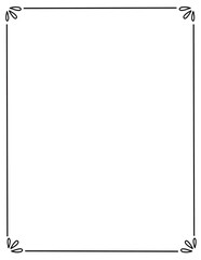 Simple Doodle Border Frame. Hand-Drawn Black Line Borders. Modern Minimalist Border Frame. Perfect for invitations, worksheets, weddings, and printable projects.