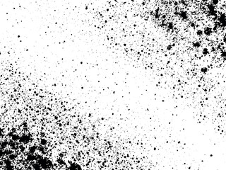 Glitch distorted grungy isolated layers. Grunge halftone vector print overlay background