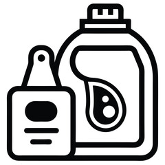 Laundry detergent icon vector design. Washing solution vector on white background