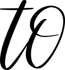 To Wedding Copperplate Calligraphy. Classic Elegant Pointed Pen Script. Formal Handwritten Style for Invitations and Cards Illustration.