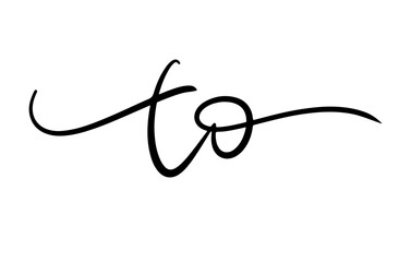 To Wedding Modern Calligraphy. Flowing Elegant Script Lettering for Invitations and Cards. Romantic Handwritten Typography. Vector Illustration.