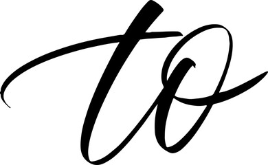 To Wedding Romantic Script. Graceful Flowing Calligraphy for Invitations and Cards. Soft Elegant Handwritten Lettering Design Illustration.