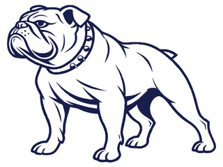 Fototapeta premium Powerful Bulldog Mascot Illustration