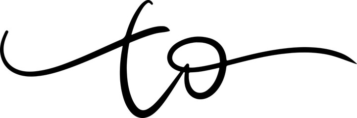 To Wedding Modern Calligraphy. Flowing Elegant Script Lettering for Invitations and Cards. Romantic Handwritten Typography Illustration.
