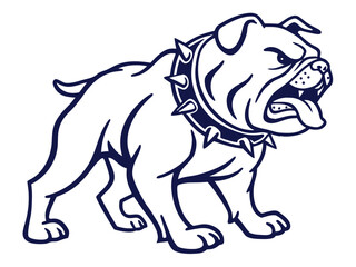 Obraz premium Powerful Bulldog Mascot Illustration