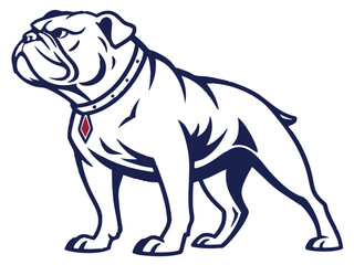 Fototapeta premium Powerful Bulldog Mascot Illustration