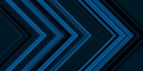 Obraz premium Arrow line design-Abstract line with gradient shape-Modern one directional line pattern for texture, flyer, futuristic, web, decoration, banner, festival-Elegant blue-black seminar background