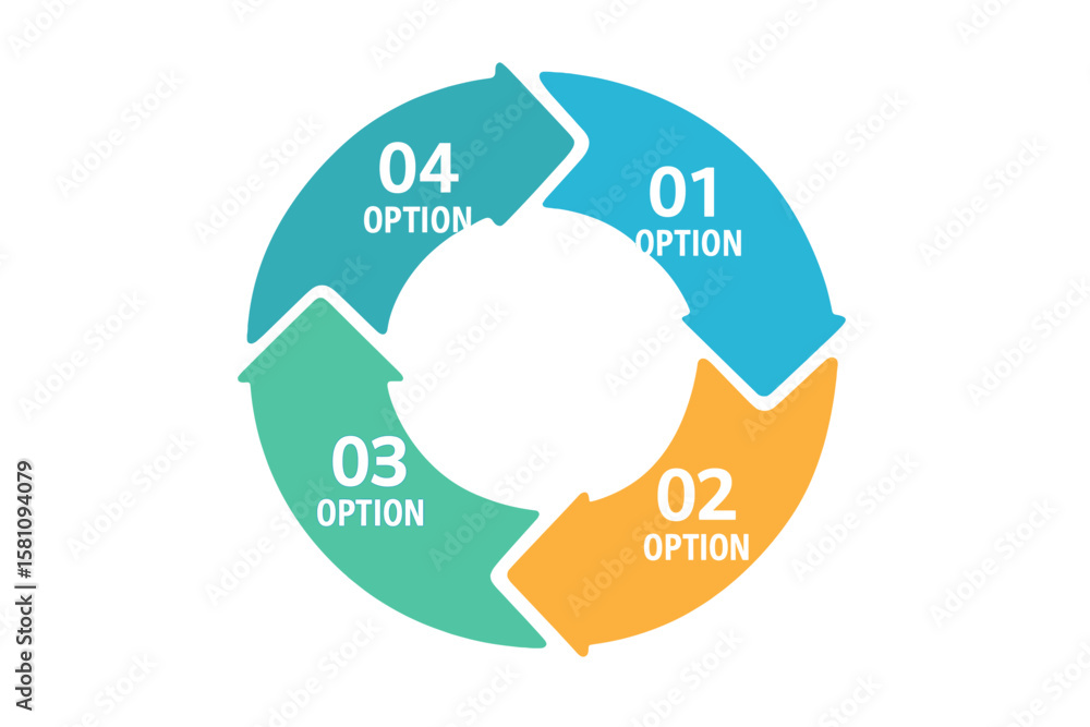 Poster infographics featuring vector circles, suitable for creating cycle diagrams and graphs
