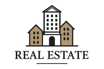 Fototapeta premium Vector logo template for sophisticated real estate