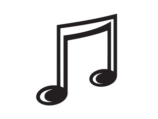 Minimalist melody symbol illustrated with elegant lines